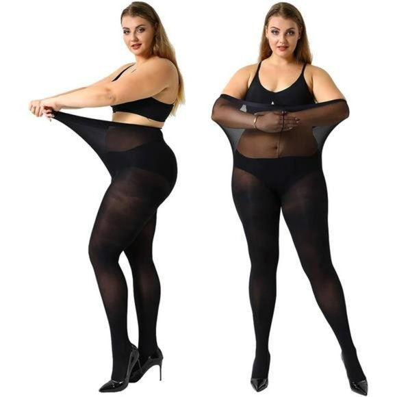 Plus Size Women's Black Tights & Stockings - High Quality, Comfy, S-XXL Sizes